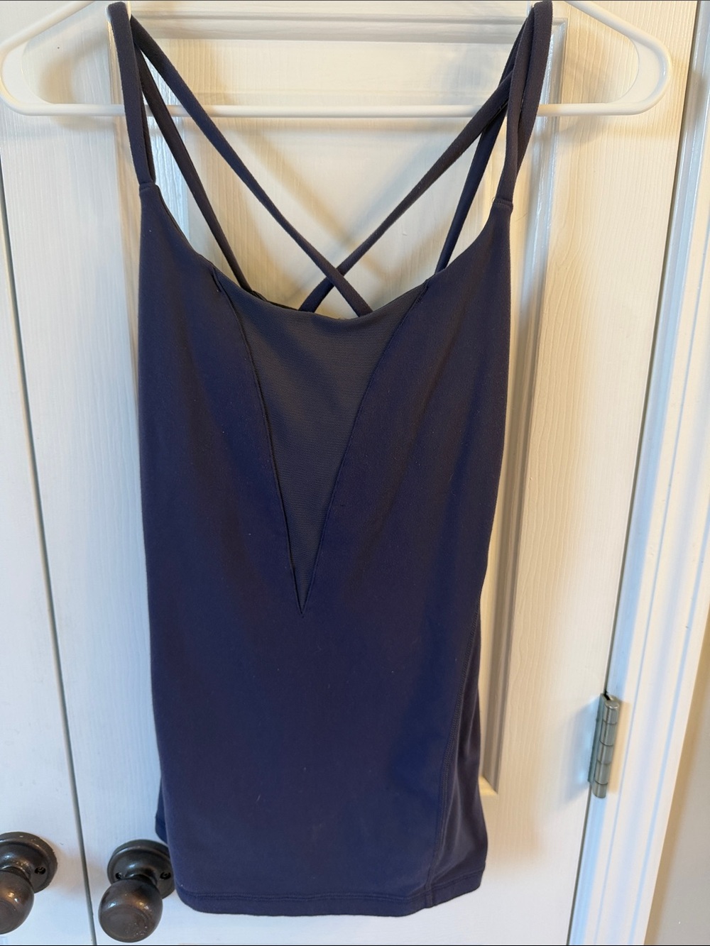 lululemon athletica Light Navy Blue Strappy Tank Top with mesh